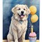 Edge Collections - 28" X 40" - Multicolor - Great Pyrenees Happy Birthday Large - 1 Piece